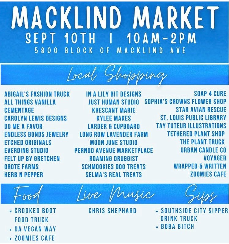 Second Saturdays on Macklind September 2022 CoRadius Coworking